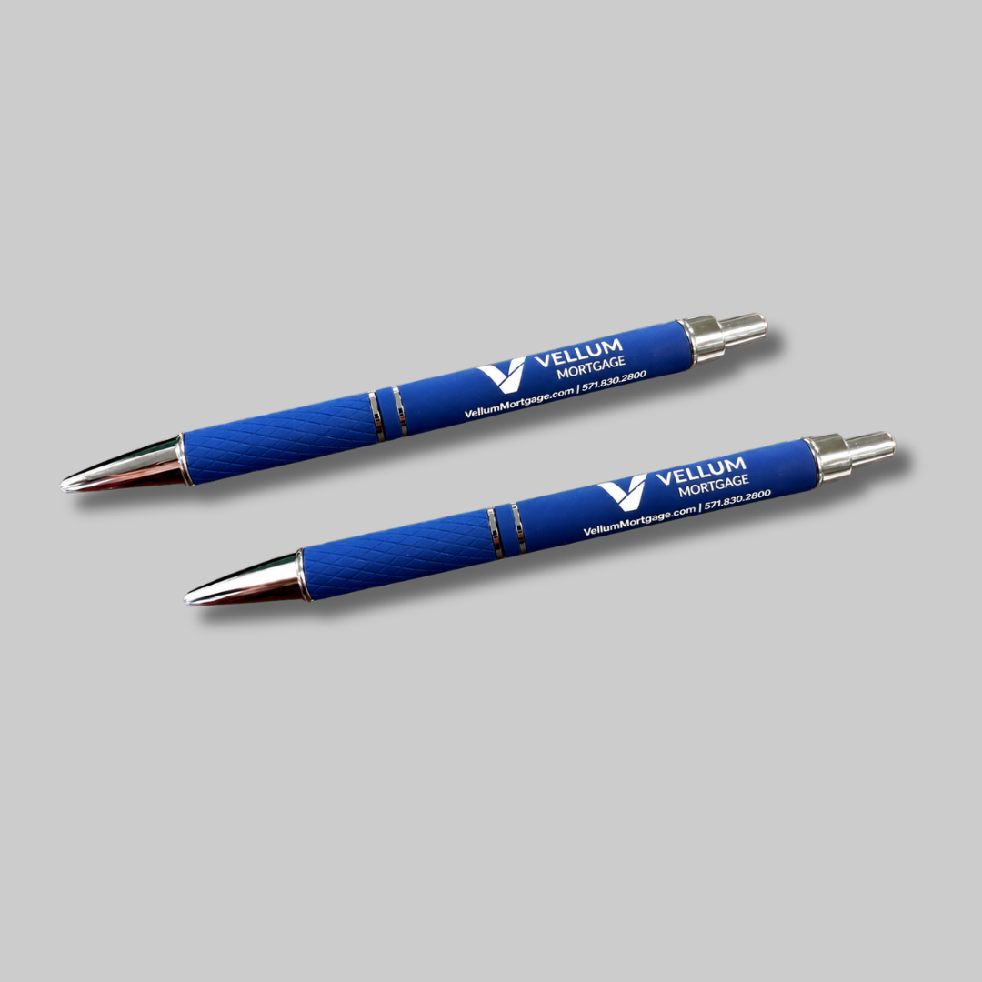 Vellum Navy Pens w/ Black Ink